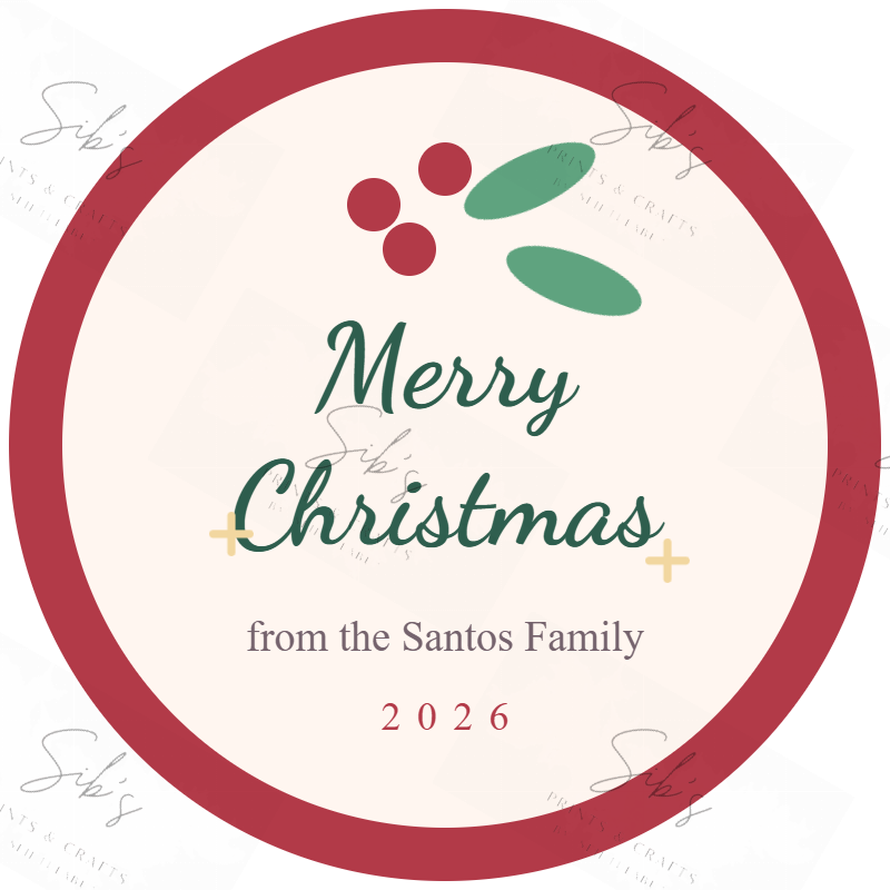 Holly Christmas Gift Seal