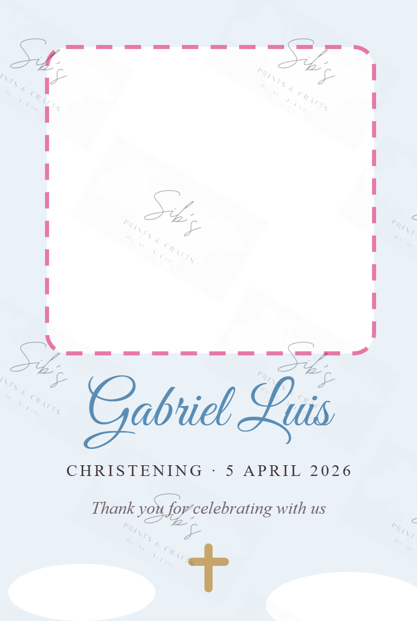 Little Angel Christening Photo Magnet