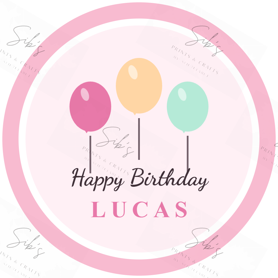 Pastel Balloon Party Sticker