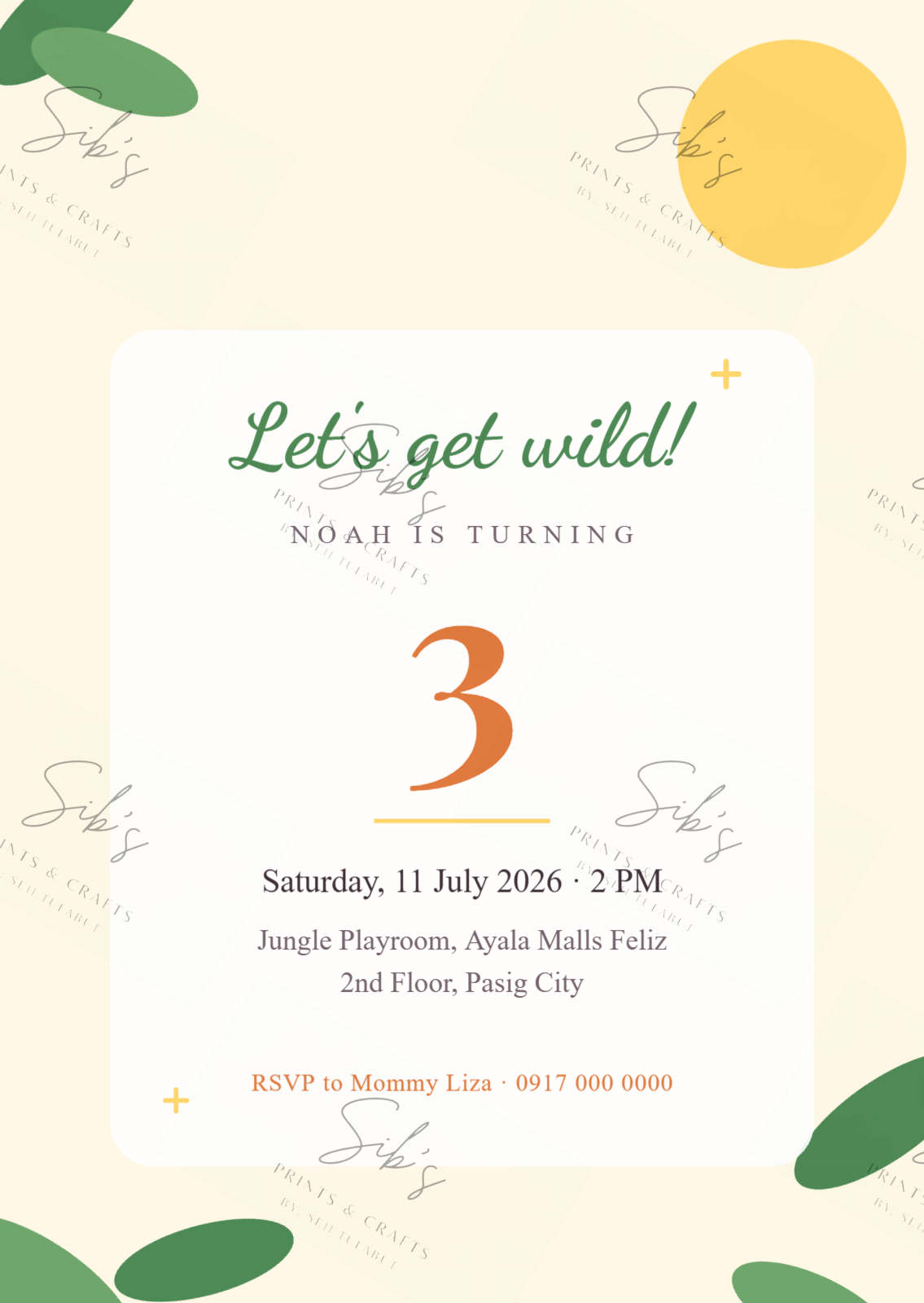 Safari Jungle Kids Birthday