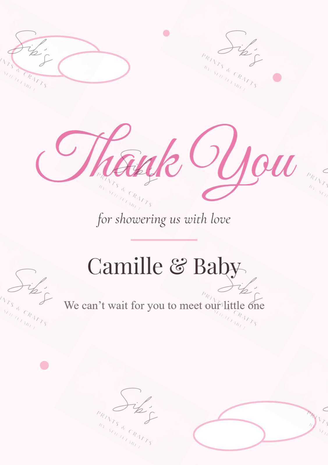 Sweet Clouds Baby Shower Thank-You Card